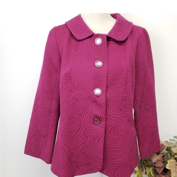 Merona Collections Magenta Suit/ Dress Jacket VGUC - Picture 1 of 12